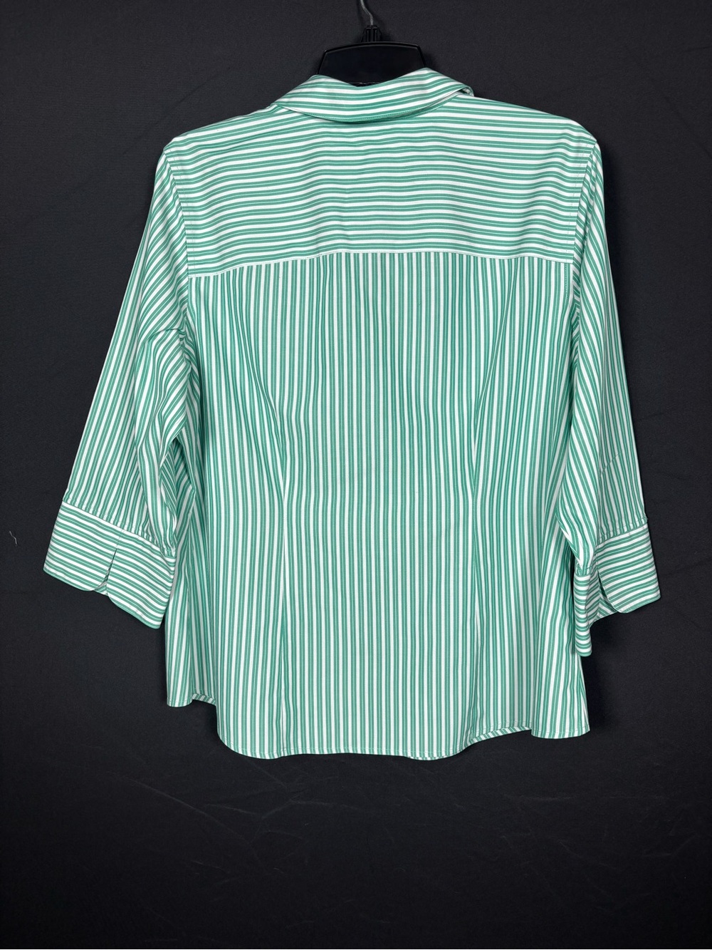 Chico's Mint Green Striped Button-Down Shirt - Picture 3 of 6
